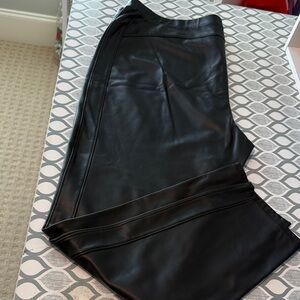 Chico's Black Faux Leather Skinny Pants Chicos Sz 4T (US size 18-20)